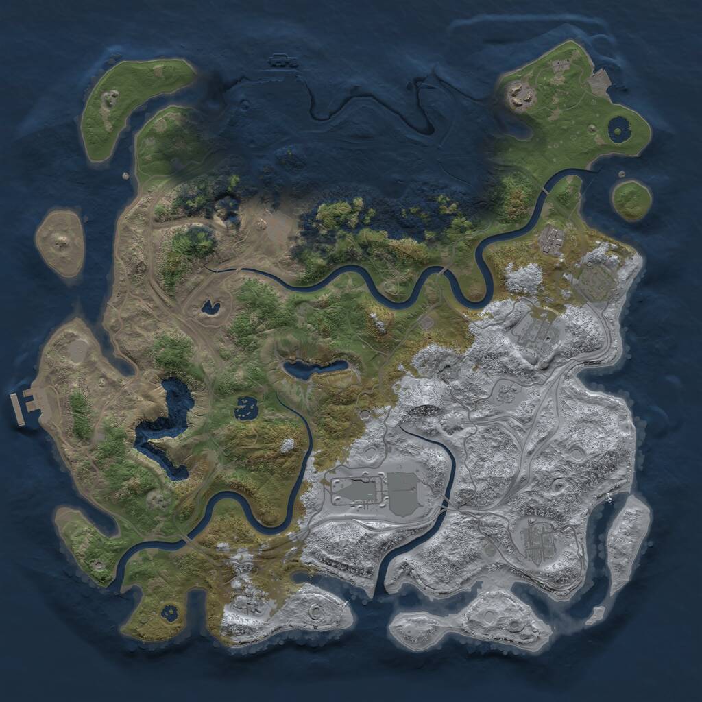 Rust Map: Procedural Map, Size: 4250, Seed: 5994913, 15 Monuments