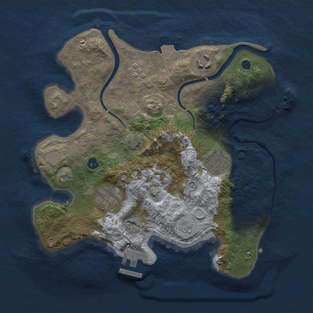 Rust Map: Procedural Map, Size: 2750, Seed: 1543, 10 Monuments