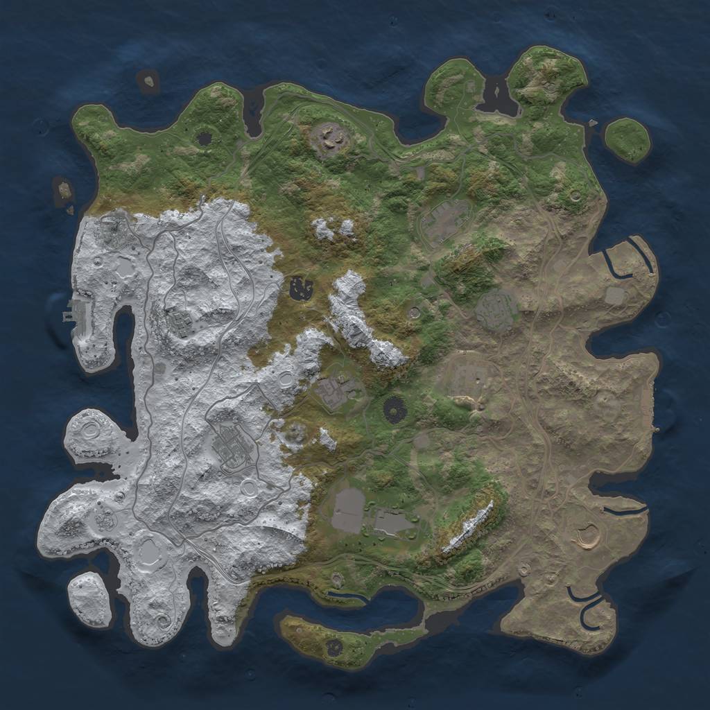 Rust Map: Procedural Map, Size: 4250, Seed: 1903432, 19 Monuments