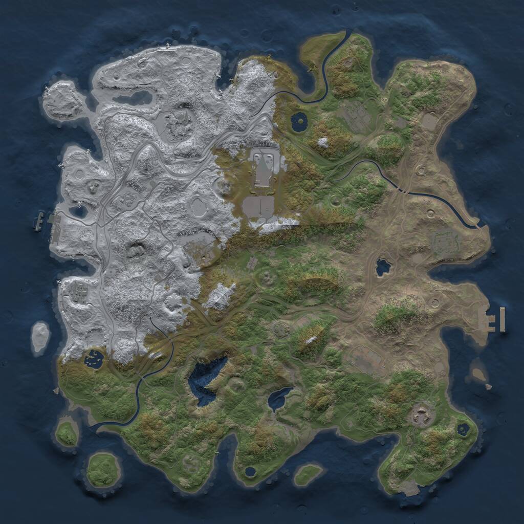 Rust Map: Procedural Map, Size: 4250, Seed: 861604, 15 Monuments