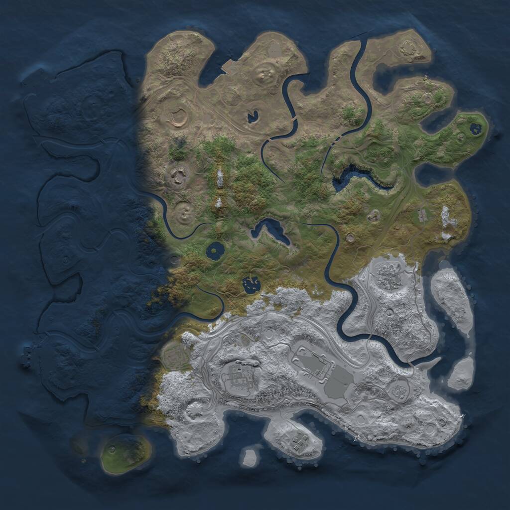 Rust Map: Procedural Map, Size: 4250, Seed: 2547304, 14 Monuments