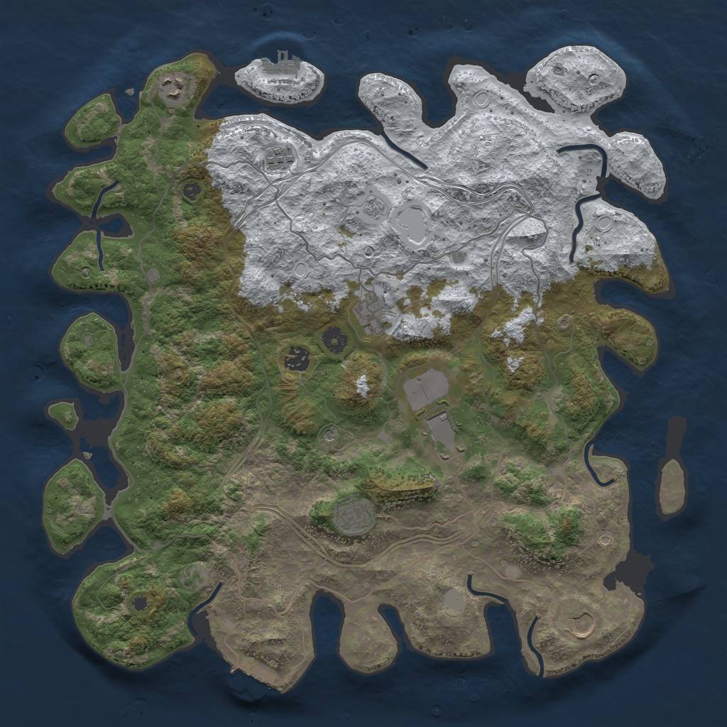 Rust Map: Procedural Map, Size: 4250, Seed: 4925290, 16 Monuments