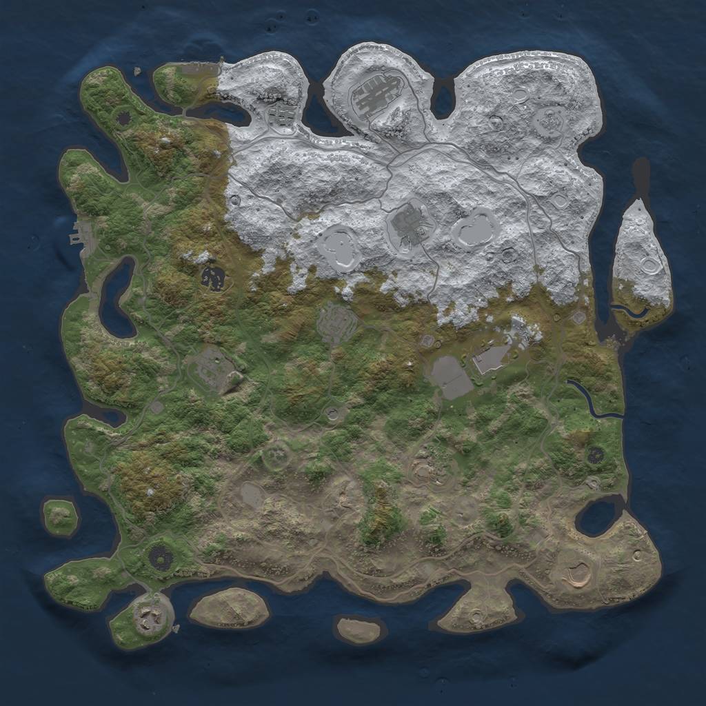 Rust Map: Procedural Map, Size: 4250, Seed: 123390, 19 Monuments