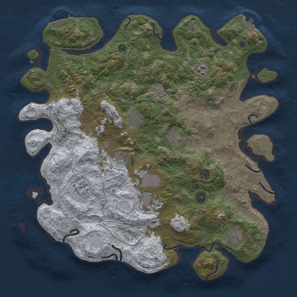 Rust Map: Procedural Map, Size: 4250, Seed: 5934881, 18 Monuments