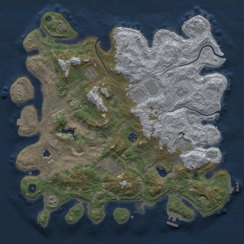 Rust Map: Procedural Map, Size: 4250, Seed: 6345911, 15 Monuments