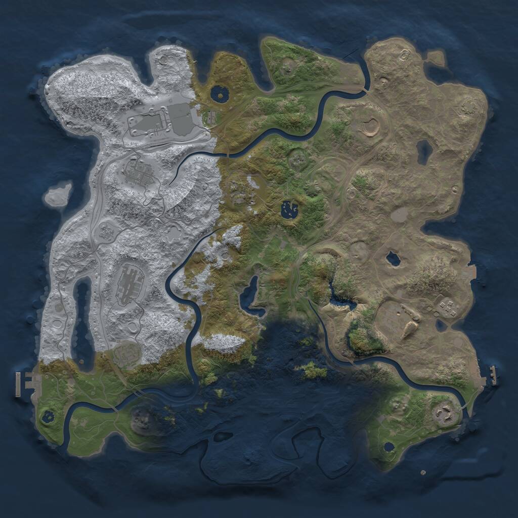 Rust Map: Procedural Map, Size: 4250, Seed: 5316300, 16 Monuments