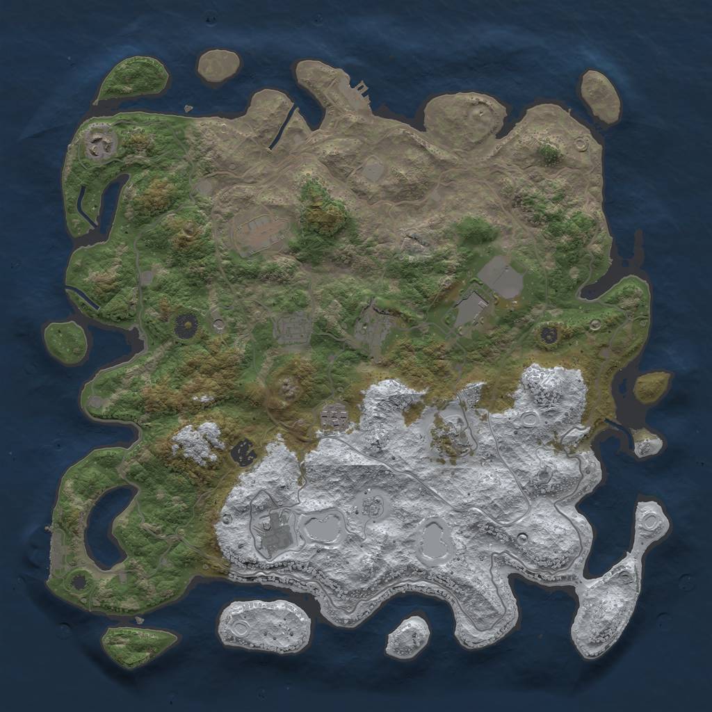Rust Map: Procedural Map, Size: 4250, Seed: 2997534, 18 Monuments