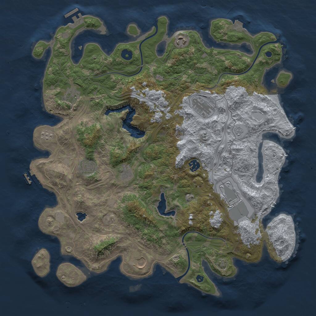 Rust Map: Procedural Map, Size: 4250, Seed: 5452751, 15 Monuments