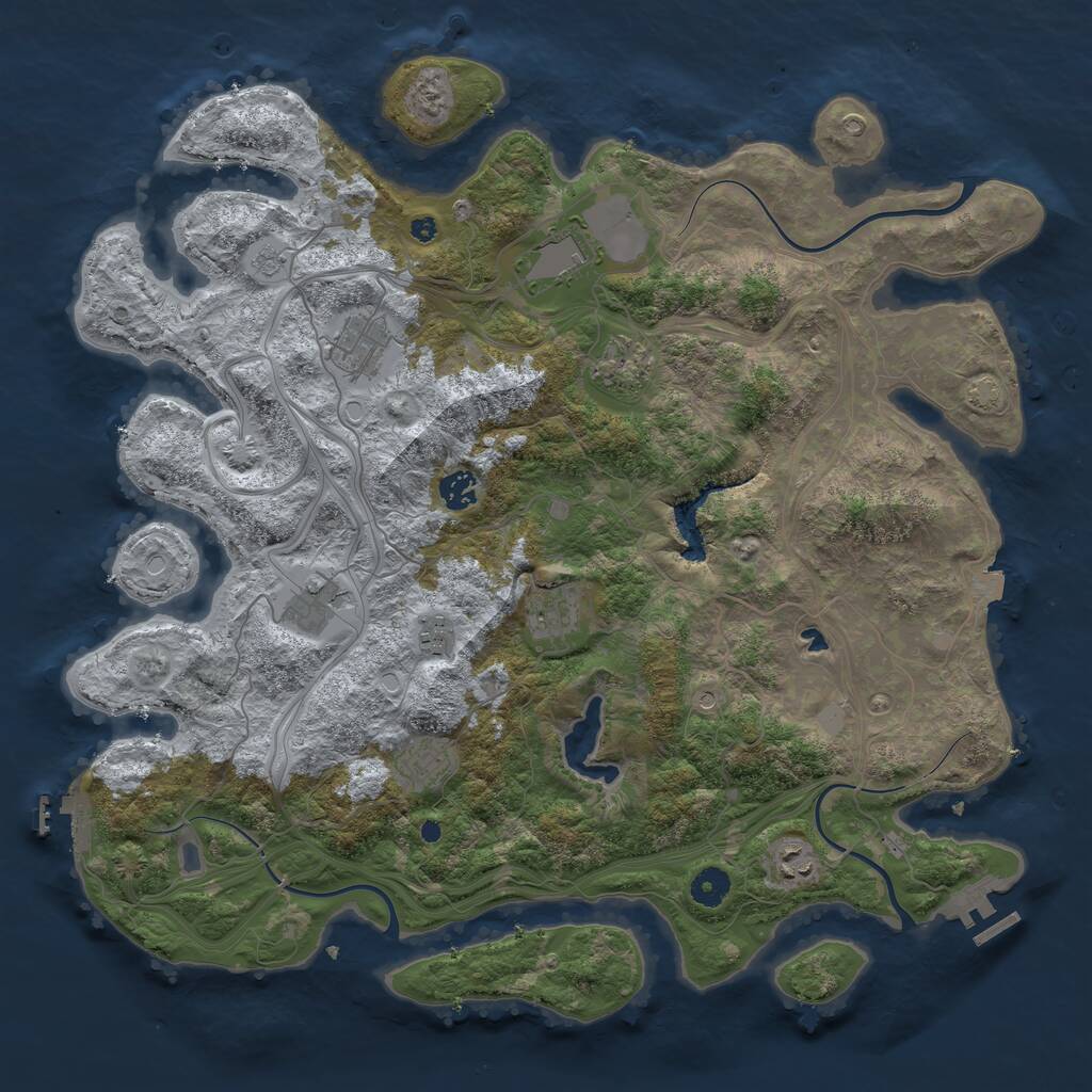 Rust Map: Procedural Map, Size: 4250, Seed: 1159244, 15 Monuments