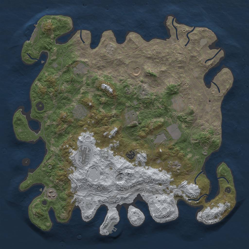 Rust Map: Procedural Map, Size: 4250, Seed: 5794964, 20 Monuments