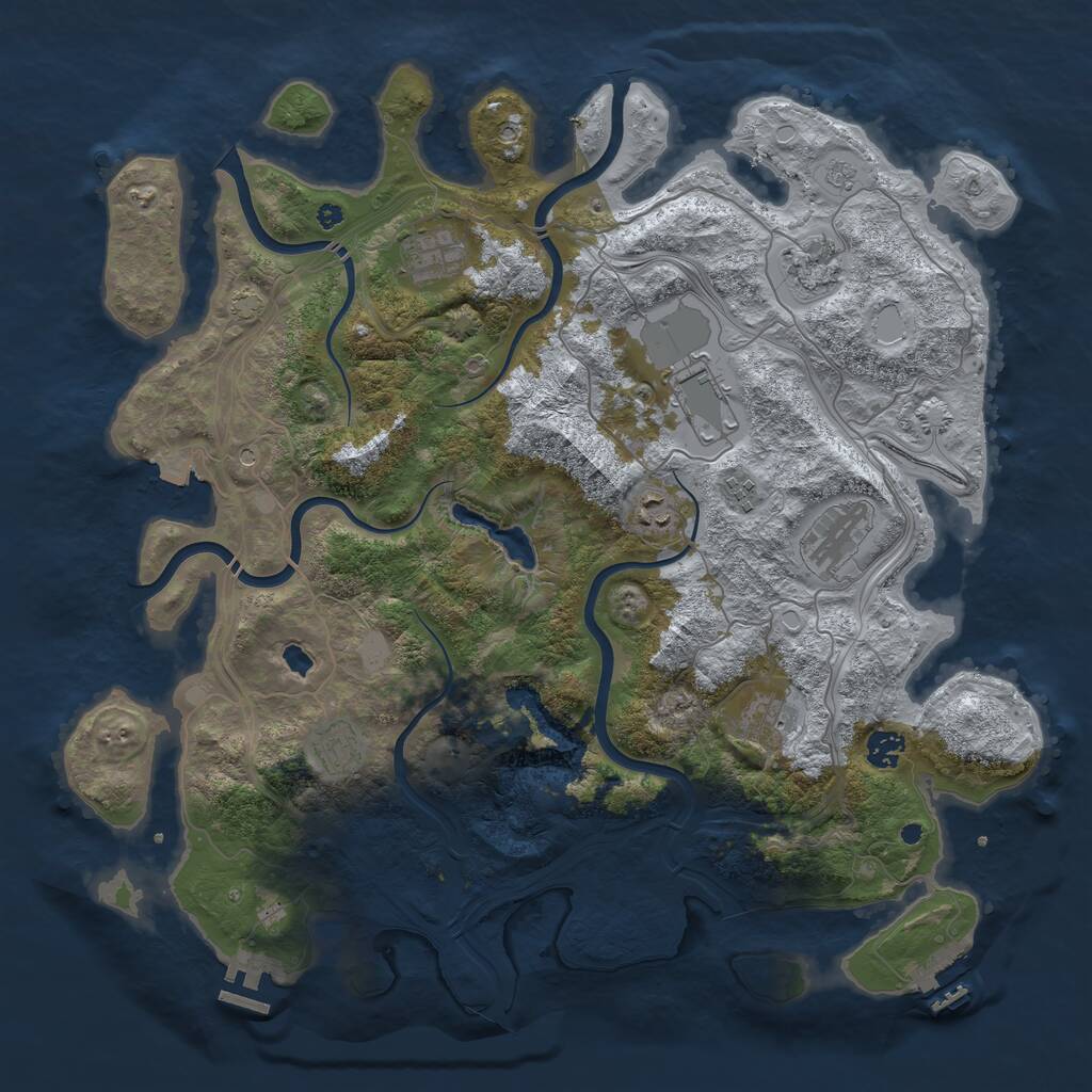 Rust Map: Procedural Map, Size: 4250, Seed: 4070942, 15 Monuments
