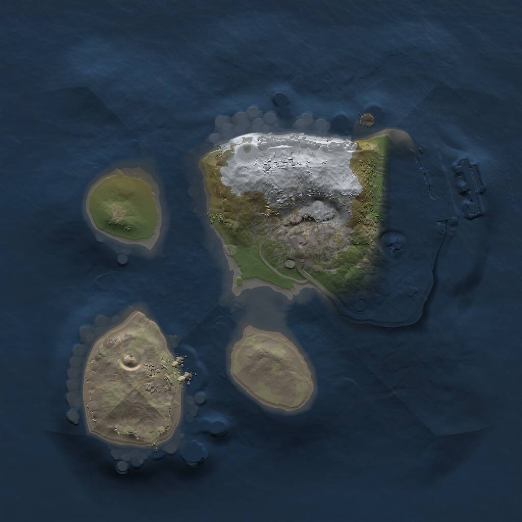 Rust Map: Procedural Map, Size: 1500, Seed: 1625939802, 2 Monuments