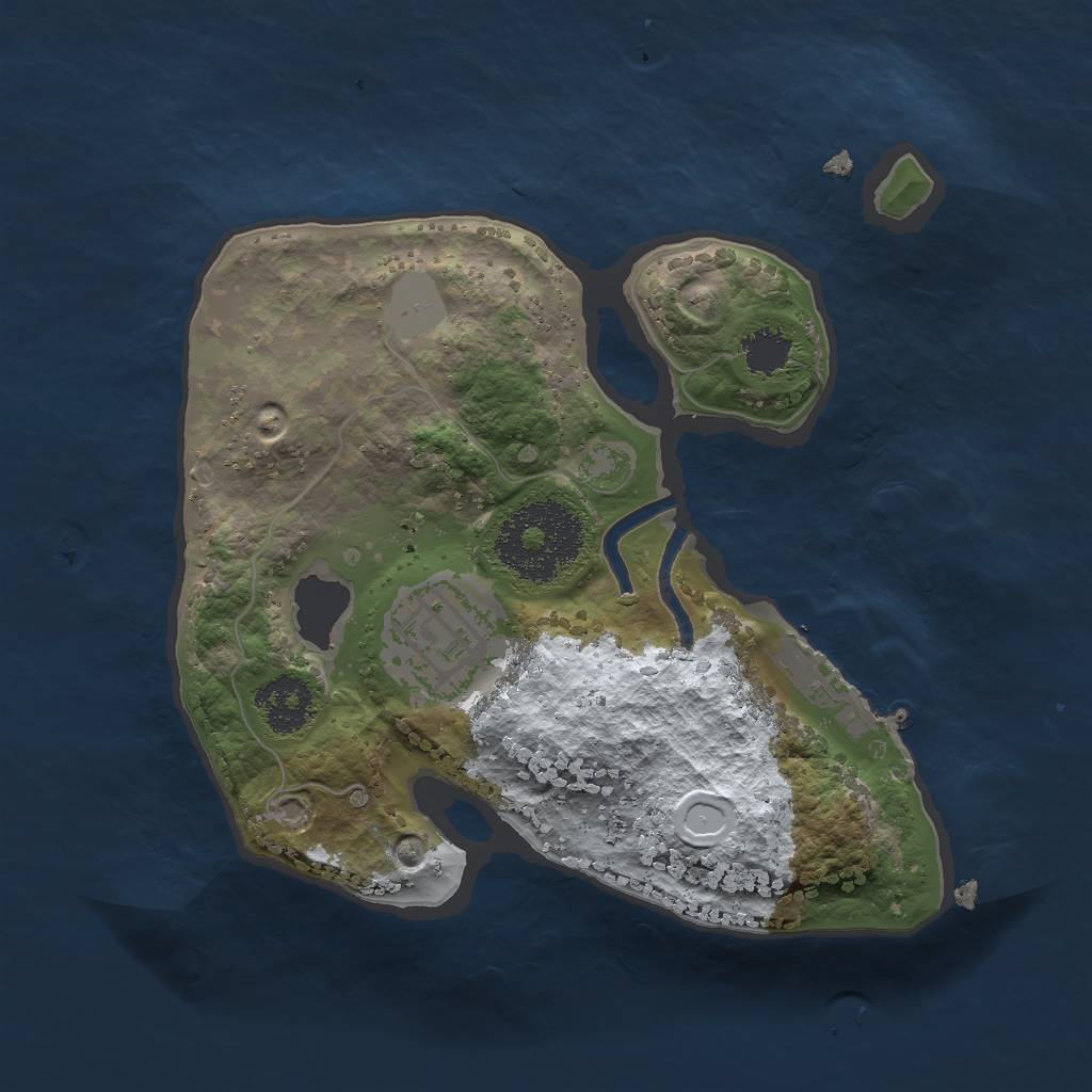 Rust Map: Procedural Map, Size: 2000, Seed: 562628043, 7 Monuments