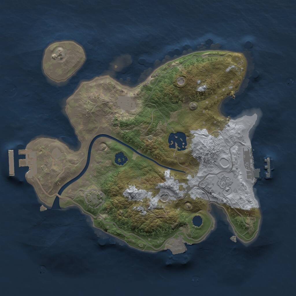 Rust Map: Procedural Map, Size: 2300, Seed: 50500, 7 Monuments