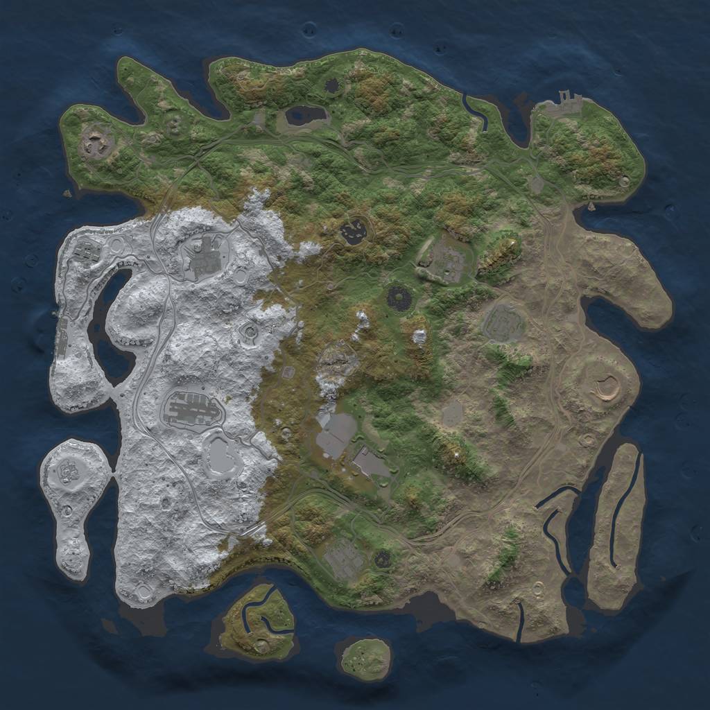 Rust Map: Procedural Map, Size: 4250, Seed: 5672261, 19 Monuments