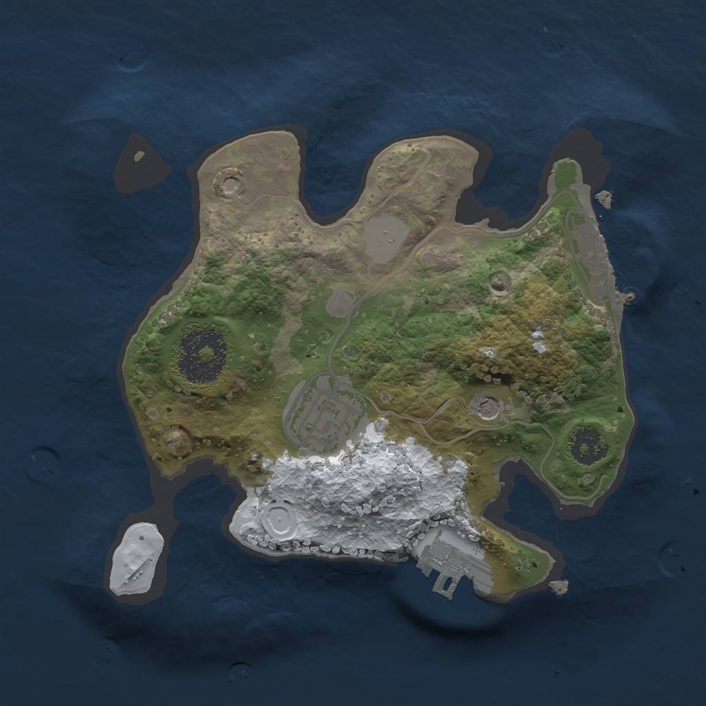 Rust Map: Procedural Map, Size: 2000, Seed: 1143843830, 9 Monuments