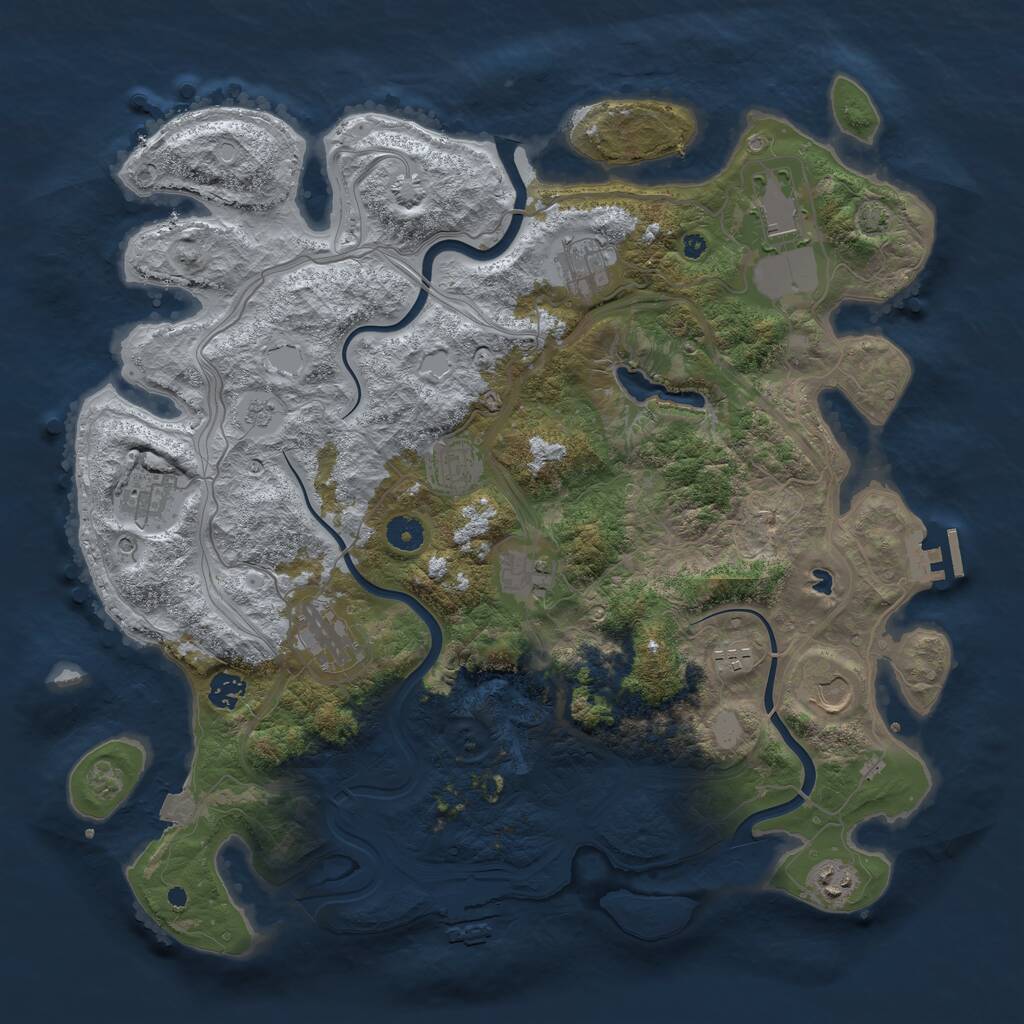 Rust Map: Procedural Map, Size: 4250, Seed: 5974375, 16 Monuments