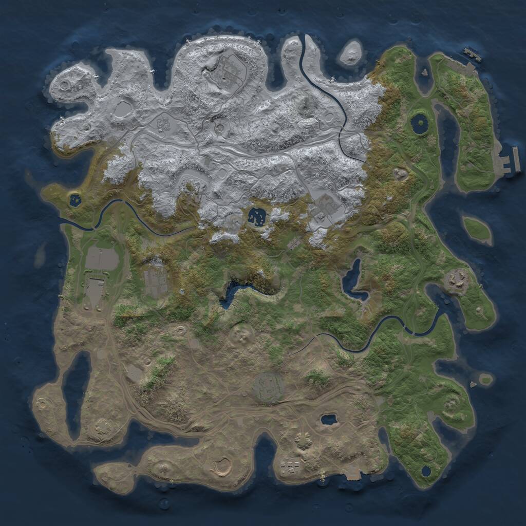 Rust Map: Procedural Map, Size: 4250, Seed: 5925608, 16 Monuments