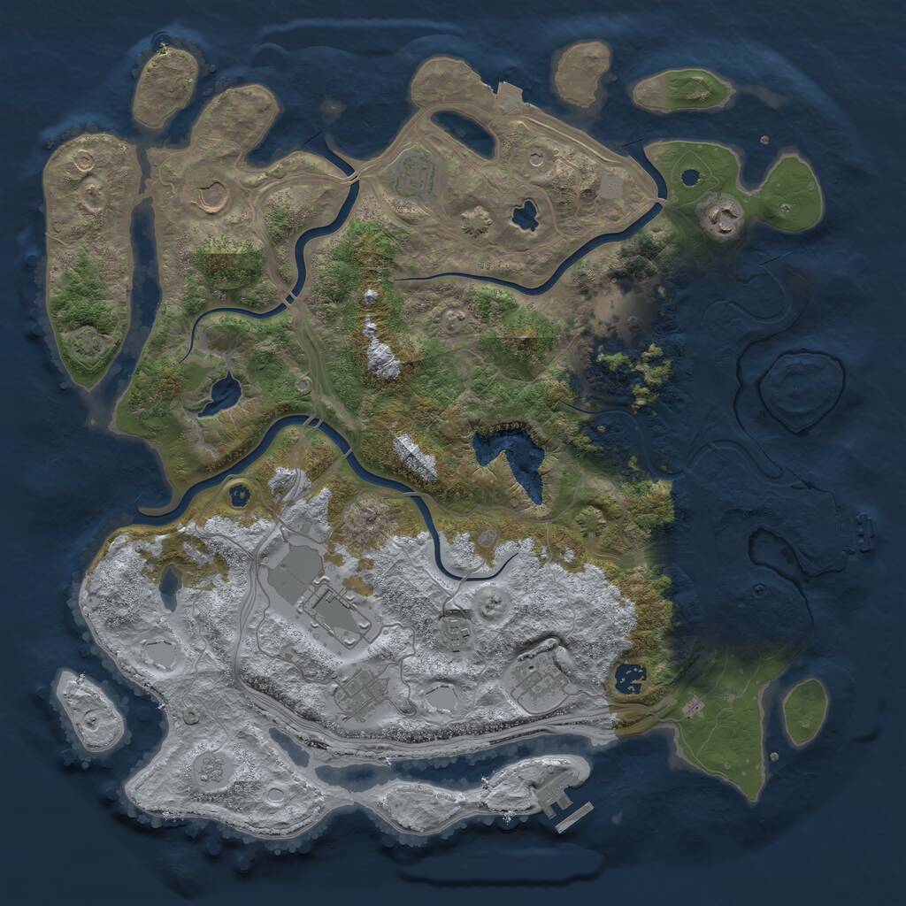 Rust Map: Procedural Map, Size: 4250, Seed: 1426599, 15 Monuments