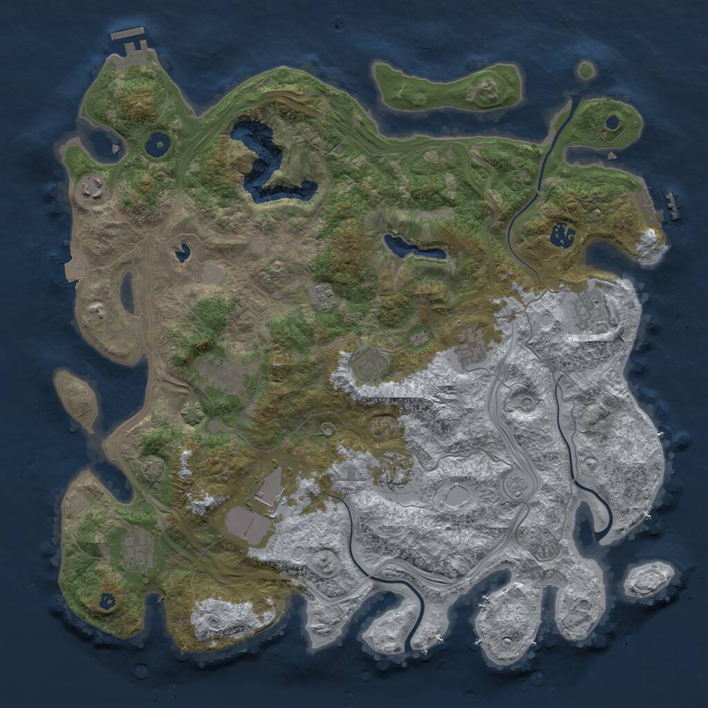 Rust Map: Procedural Map, Size: 4250, Seed: 4716828, 16 Monuments