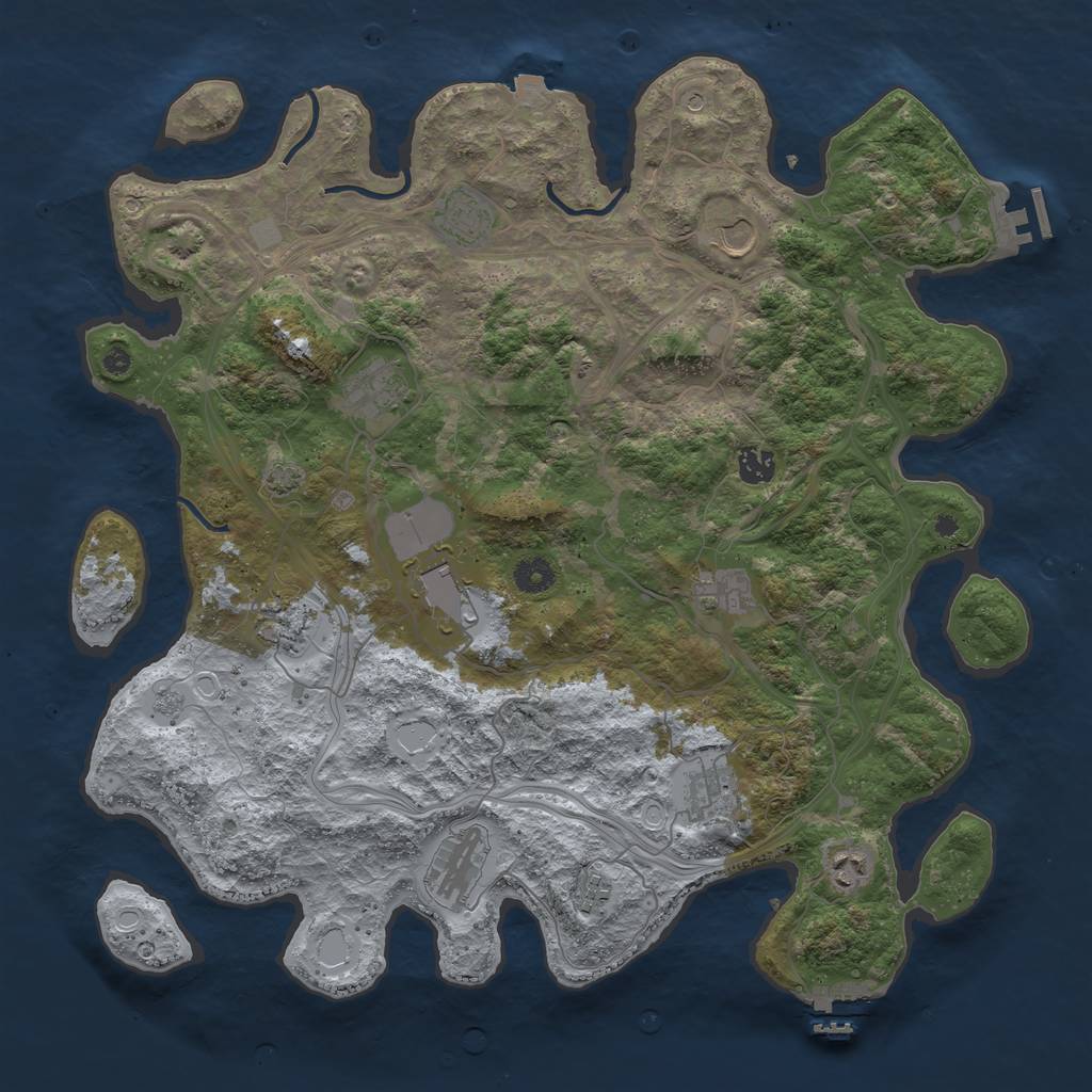 Rust Map: Procedural Map, Size: 4250, Seed: 3181259, 19 Monuments