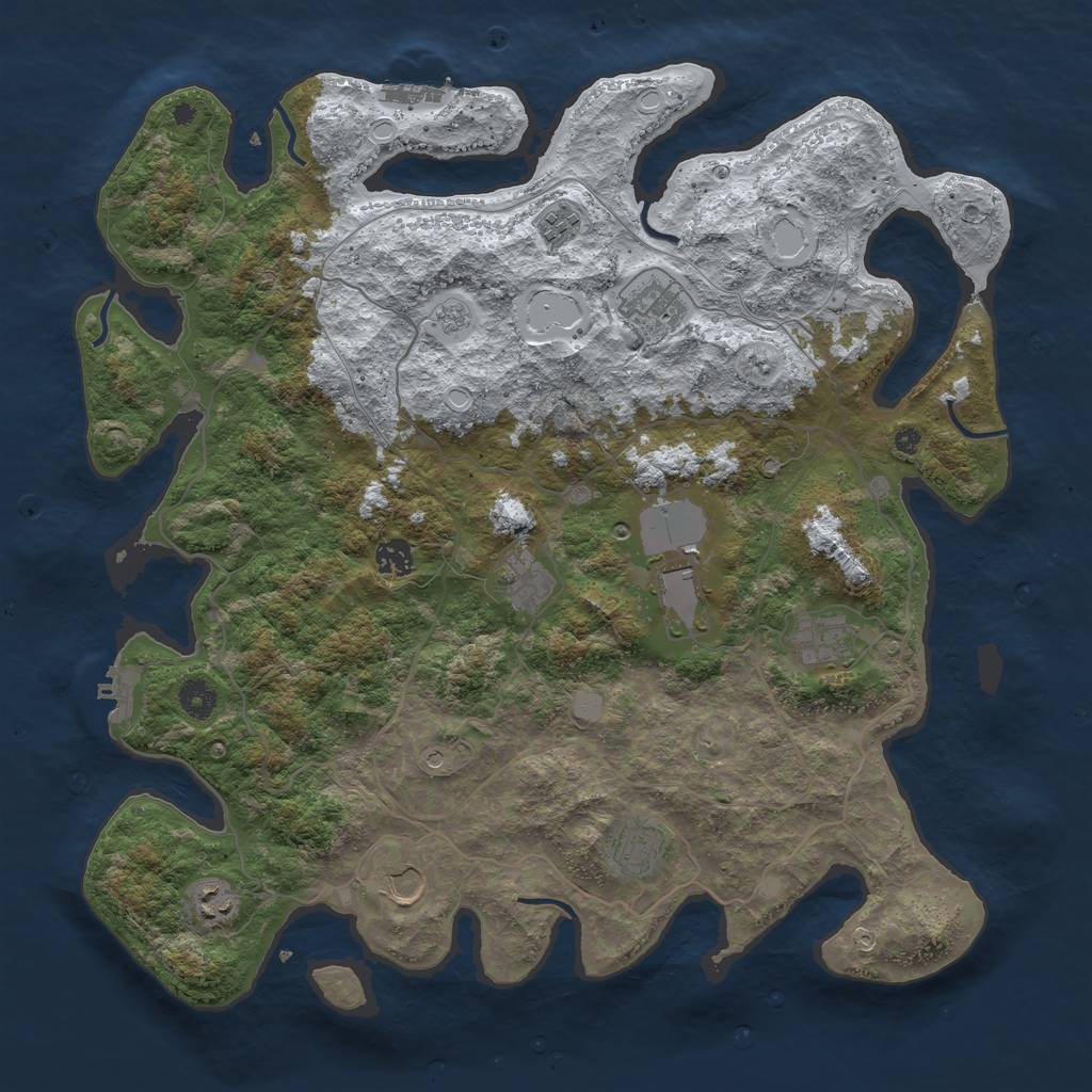 Rust Map: Procedural Map, Size: 4250, Seed: 5732618, 18 Monuments