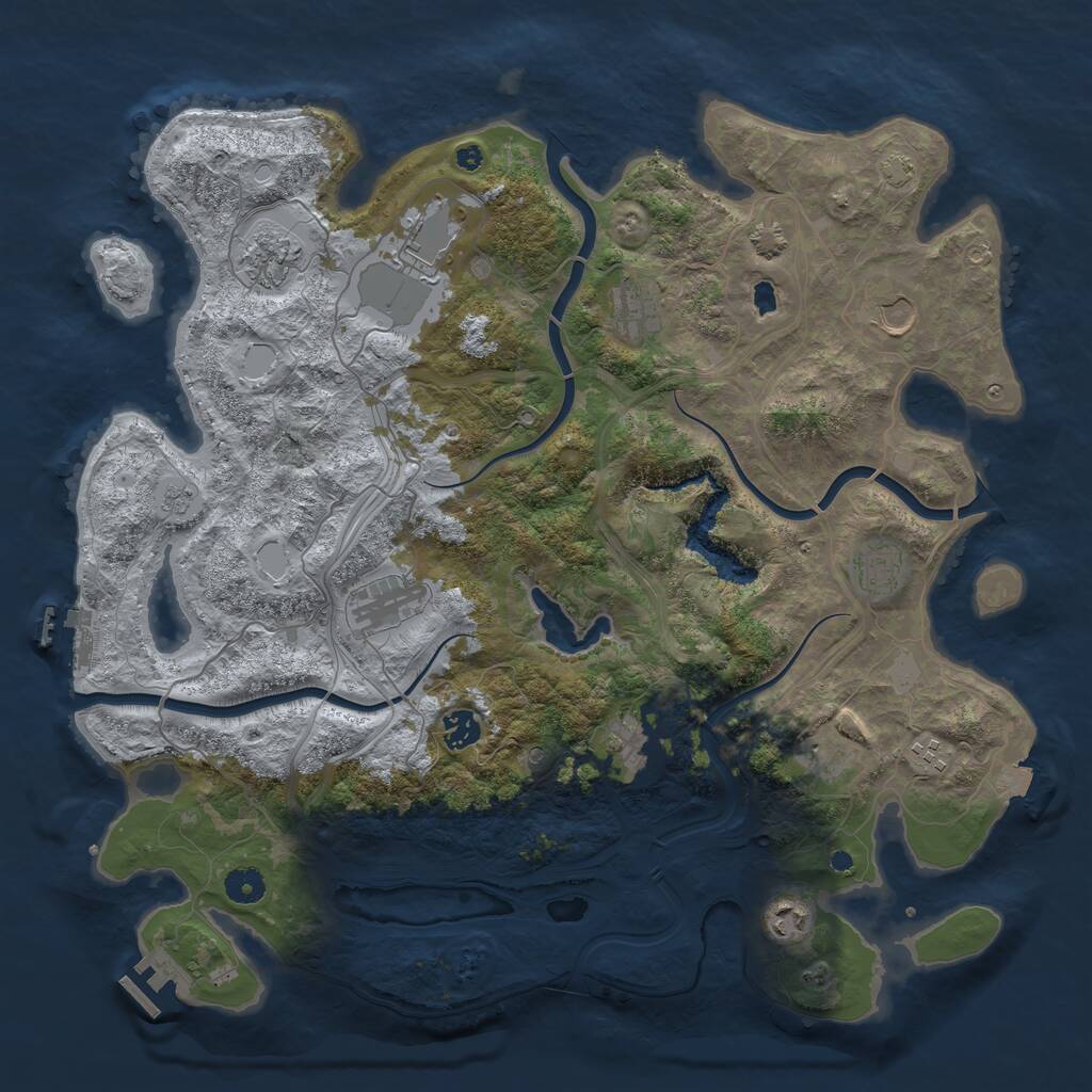 Rust Map: Procedural Map, Size: 4250, Seed: 5581280, 17 Monuments
