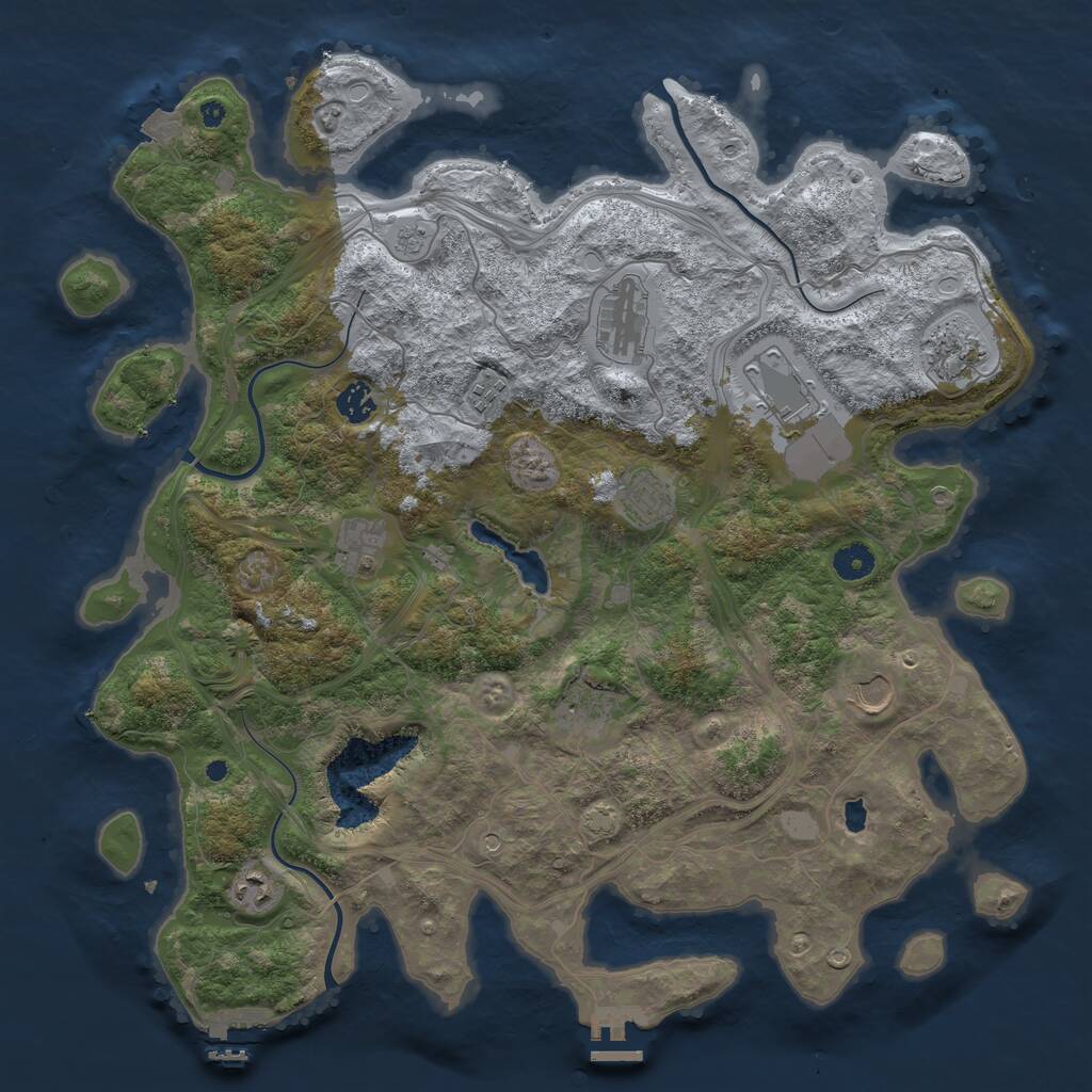 Rust Map: Procedural Map, Size: 4250, Seed: 2067048, 16 Monuments