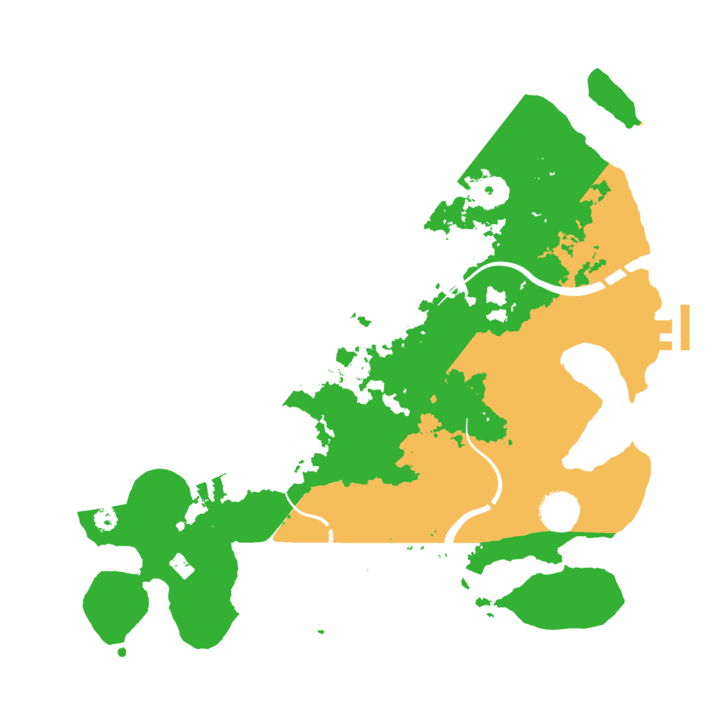 Biome Rust Map: Procedural Map, Size: 3200, Seed: 55