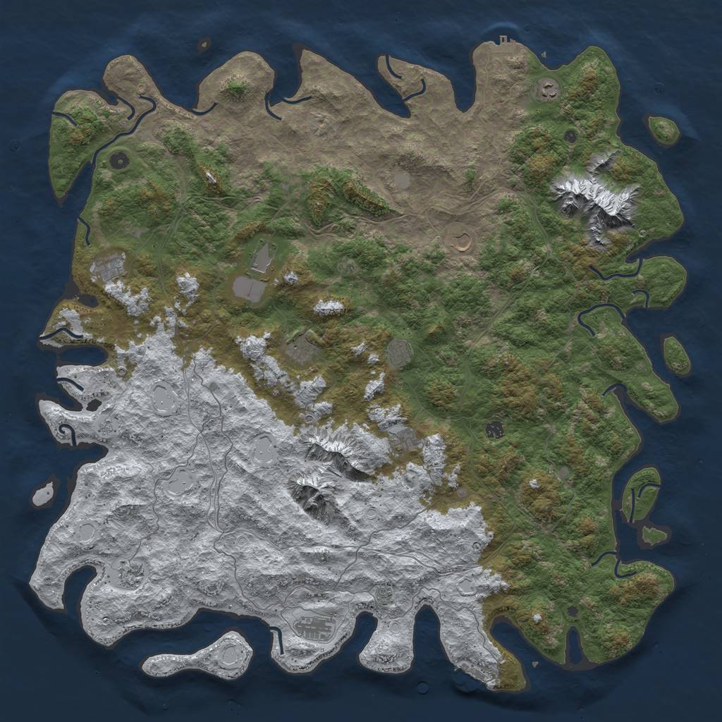 Rust Map: Procedural Map, Size: 6000, Seed: 44088, 20 Monuments