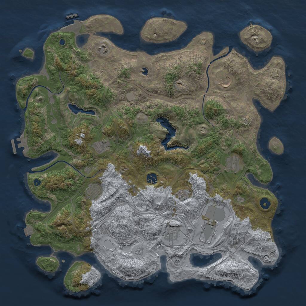 Rust Map: Procedural Map, Size: 4250, Seed: 6291638, 15 Monuments