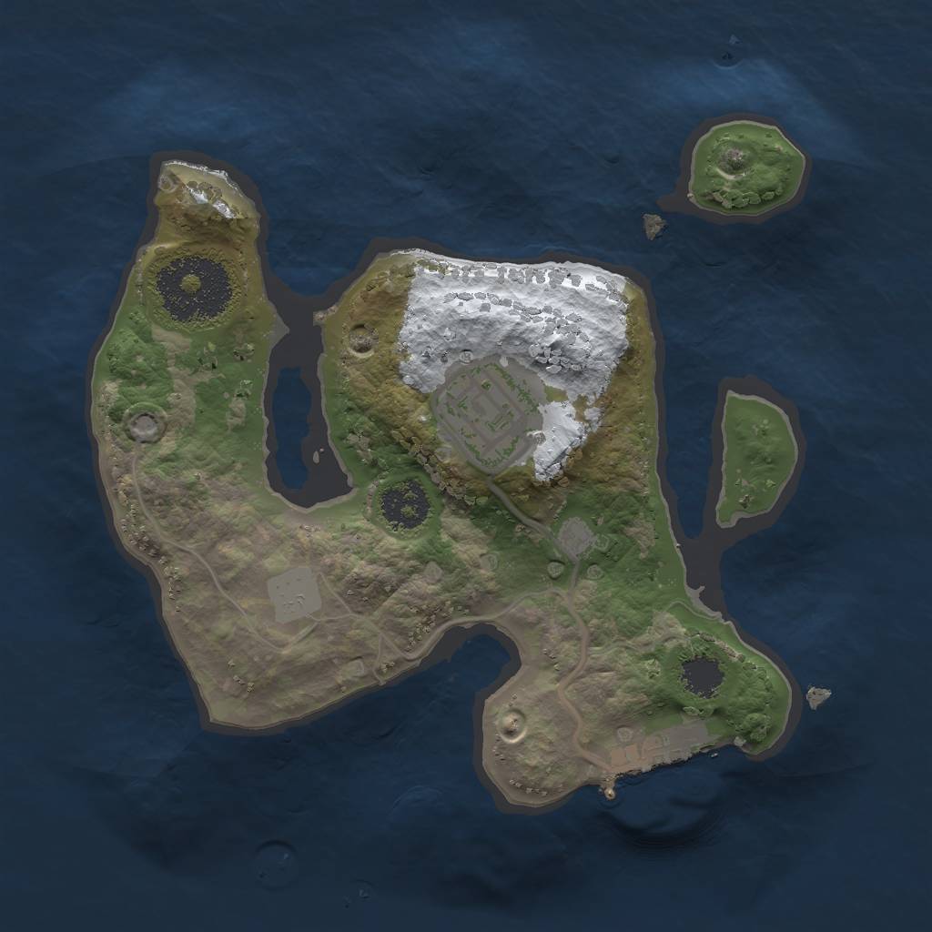 Rust Map: Procedural Map, Size: 2000, Seed: 9927342, 7 Monuments