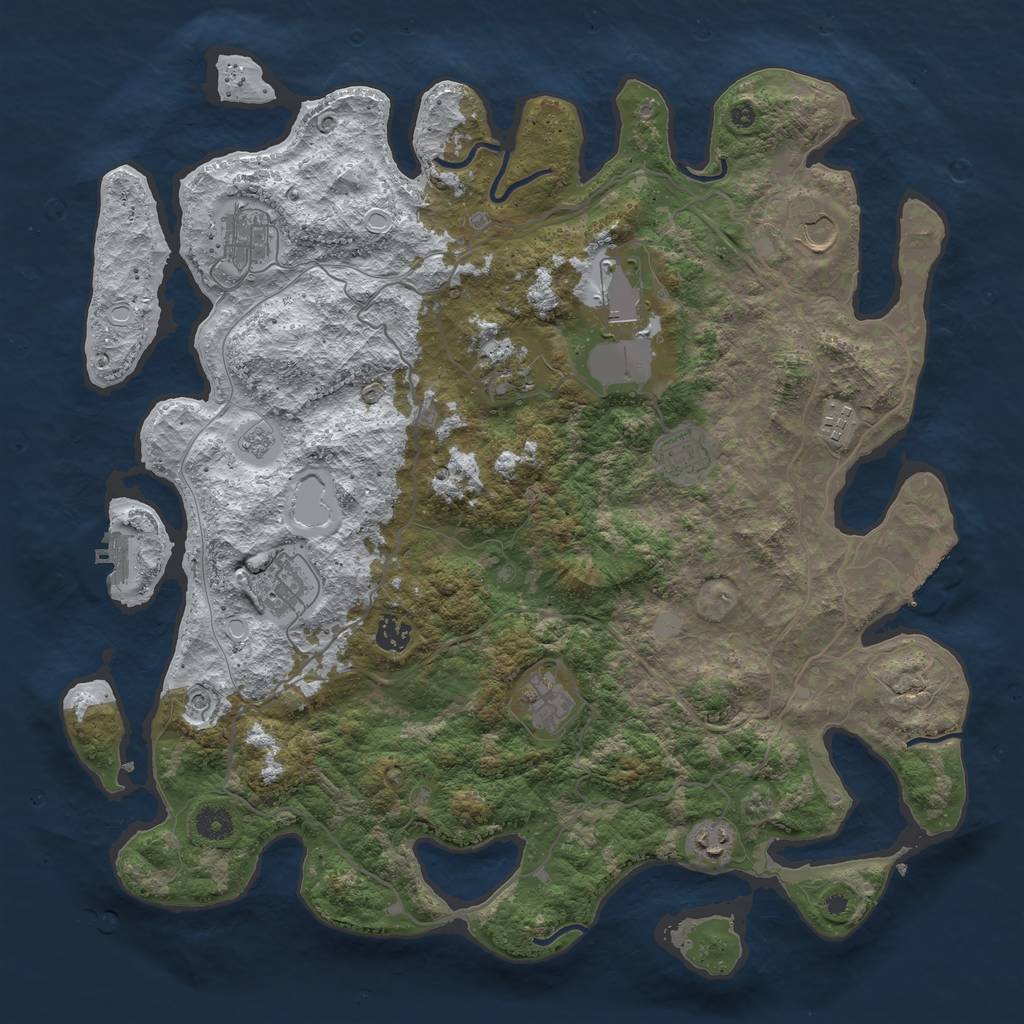 Rust Map: Procedural Map, Size: 4250, Seed: 1013210, 19 Monuments