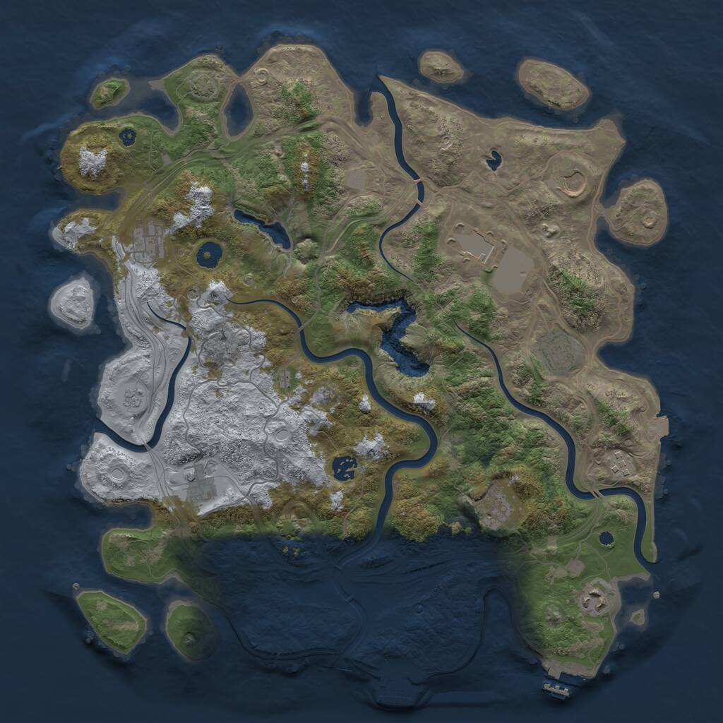 Rust Map: Procedural Map, Size: 4250, Seed: 2707699, 15 Monuments