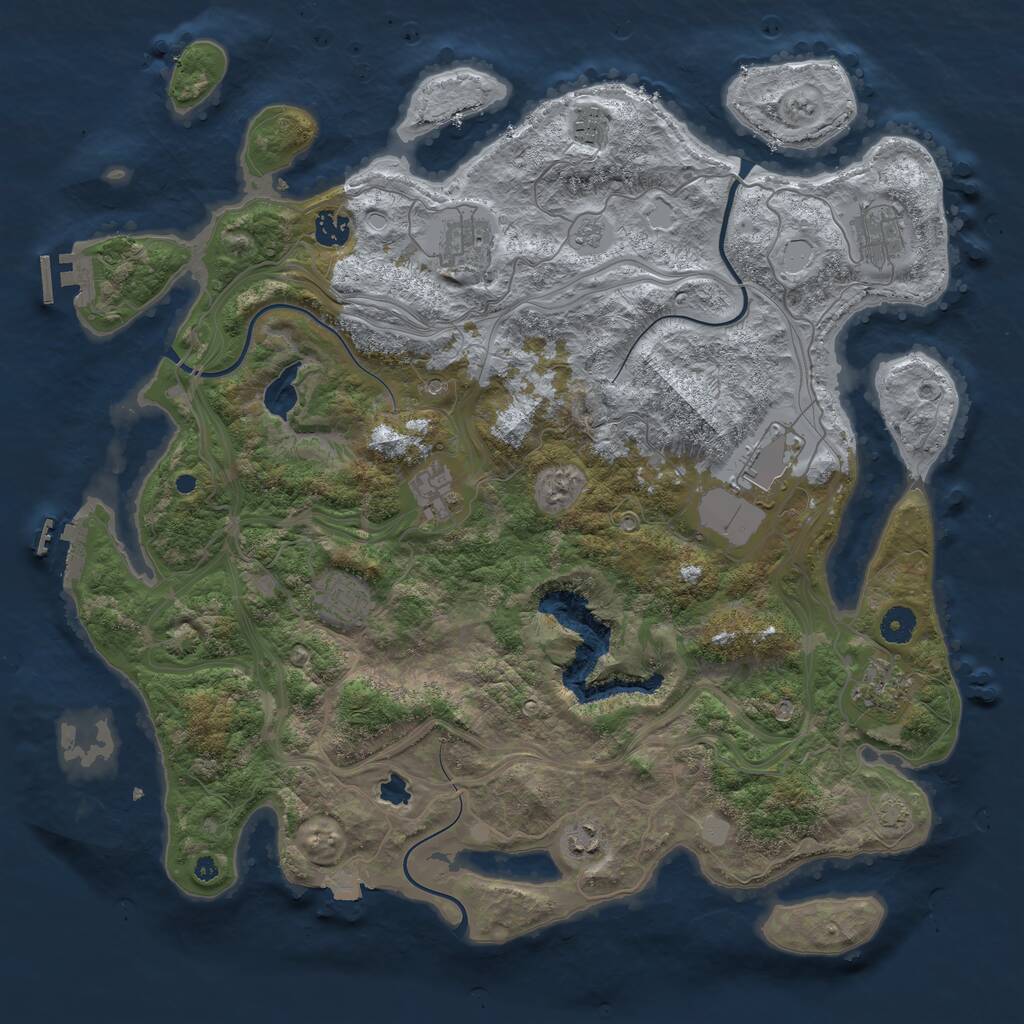 Rust Map: Procedural Map, Size: 4250, Seed: 2483369, 15 Monuments