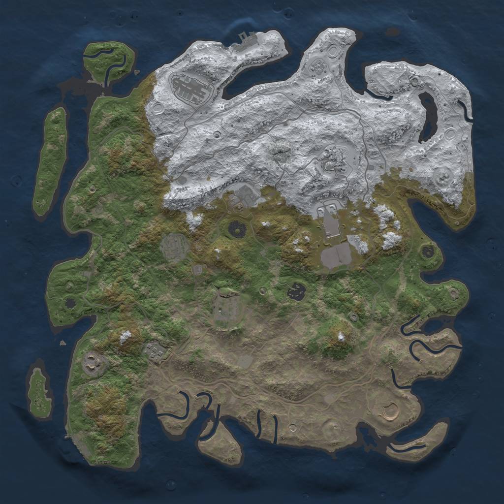 Rust Map: Procedural Map, Size: 4250, Seed: 5649337, 19 Monuments