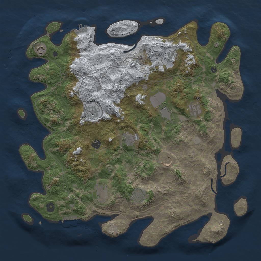 Rust Map: Procedural Map, Size: 4250, Seed: 5335779, 20 Monuments