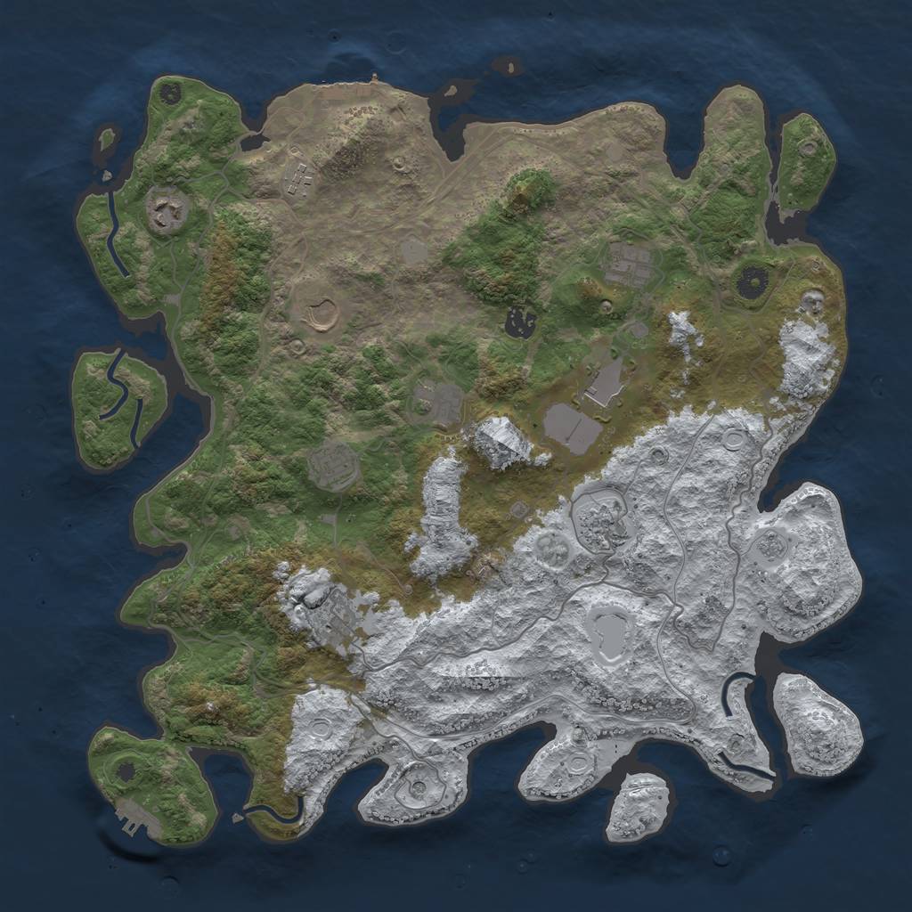Rust Map: Procedural Map, Size: 4250, Seed: 319190, 19 Monuments