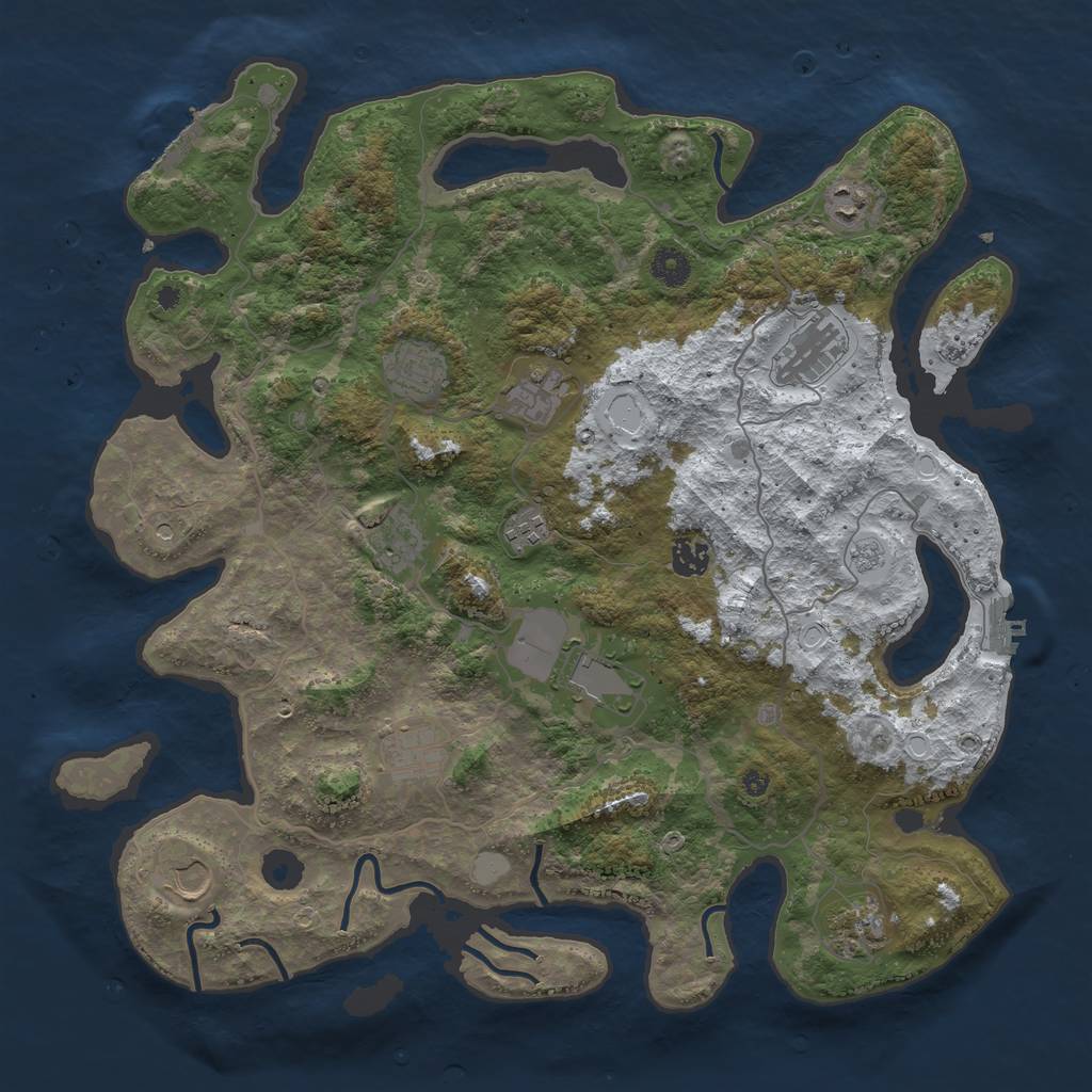 Rust Map: Procedural Map, Size: 4150, Seed: 1337, 20 Monuments