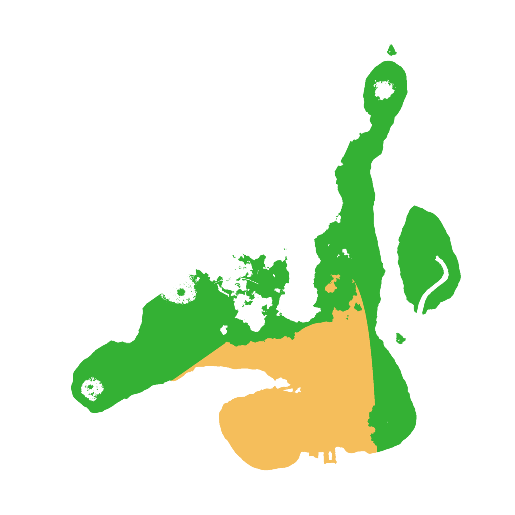 Biome Rust Map: Procedural Map, Size: 2500, Seed: 98675309
