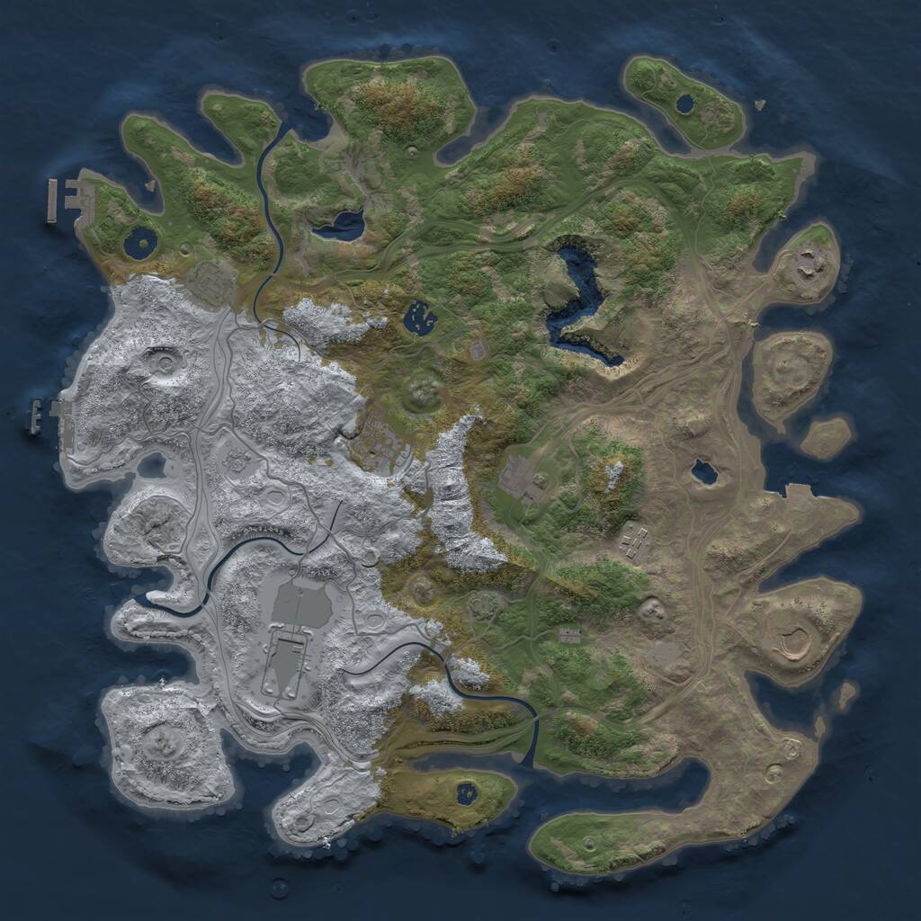 Rust Map: Procedural Map, Size: 4250, Seed: 5031594, 14 Monuments