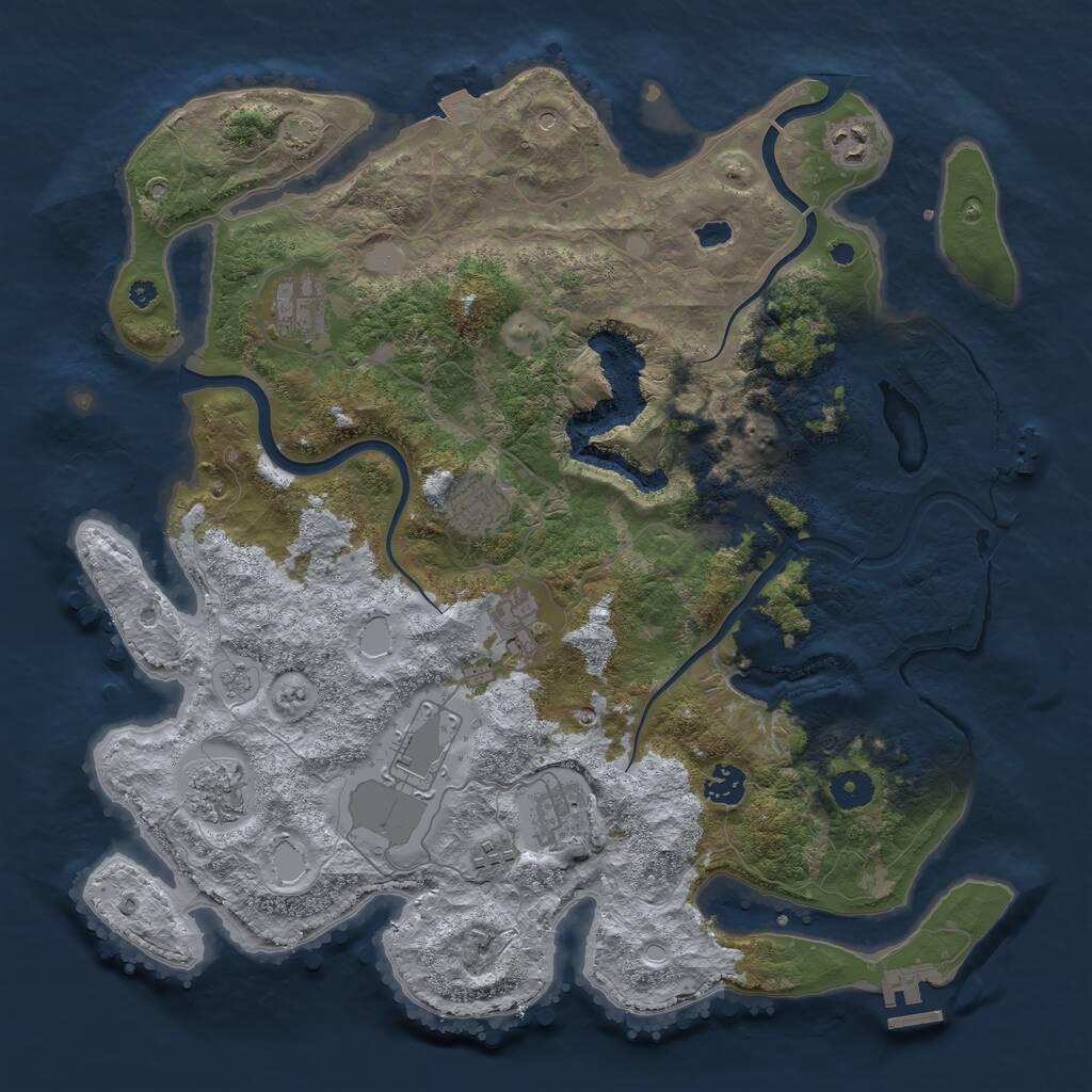 Rust Map: Procedural Map, Size: 4000, Seed: 106541, 15 Monuments