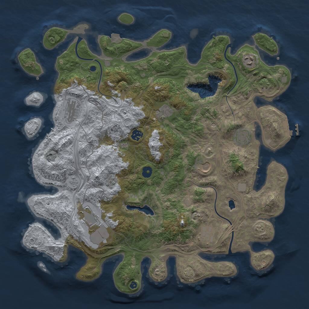 Rust Map: Procedural Map, Size: 4250, Seed: 4799029, 14 Monuments