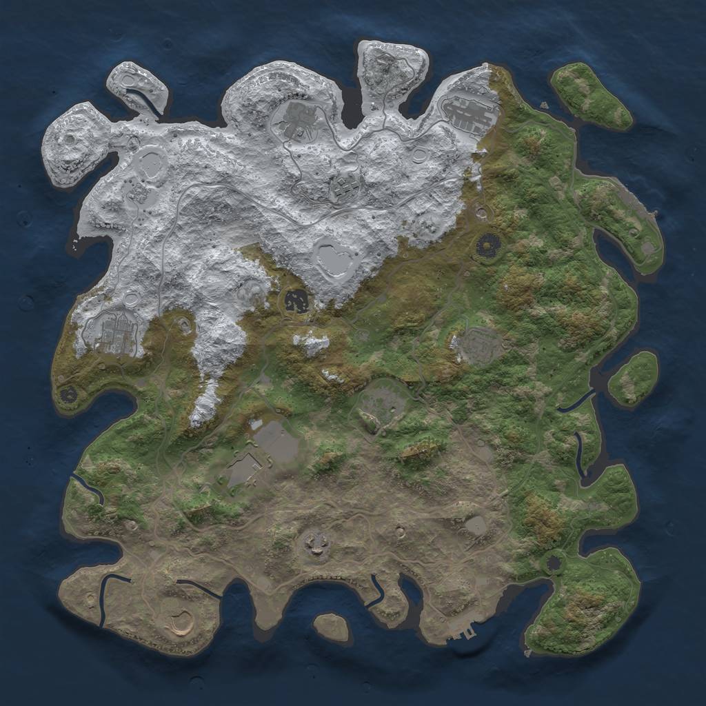 Rust Map: Procedural Map, Size: 4250, Seed: 6342795, 19 Monuments