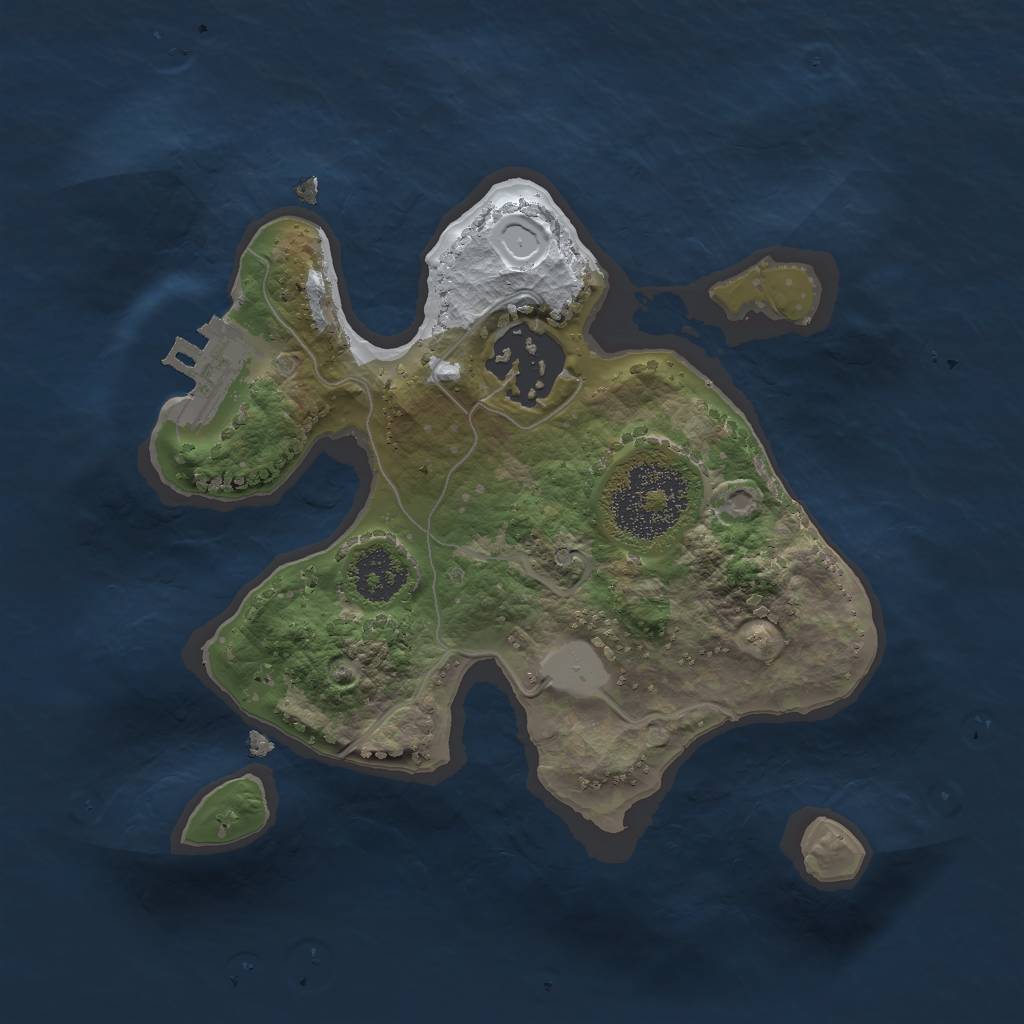 Rust Map: Procedural Map, Size: 2000, Seed: 1145932510, 7 Monuments