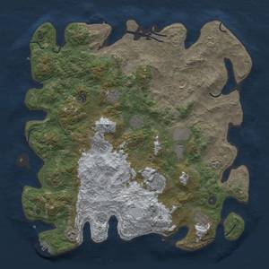 Thumbnail Rust Map: Procedural Map, Size: 4500, Seed: 1070114520, 20 Monuments