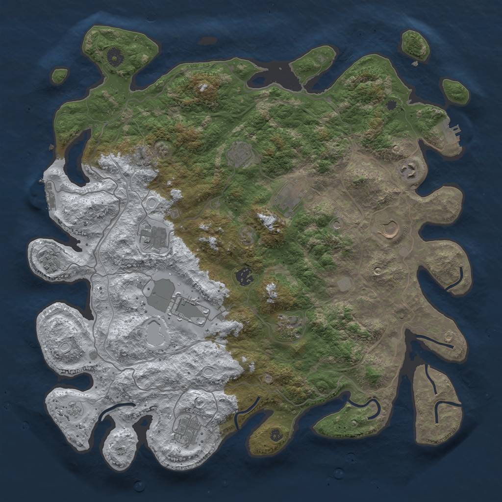 Rust Map: Procedural Map, Size: 4250, Seed: 87985, 19 Monuments
