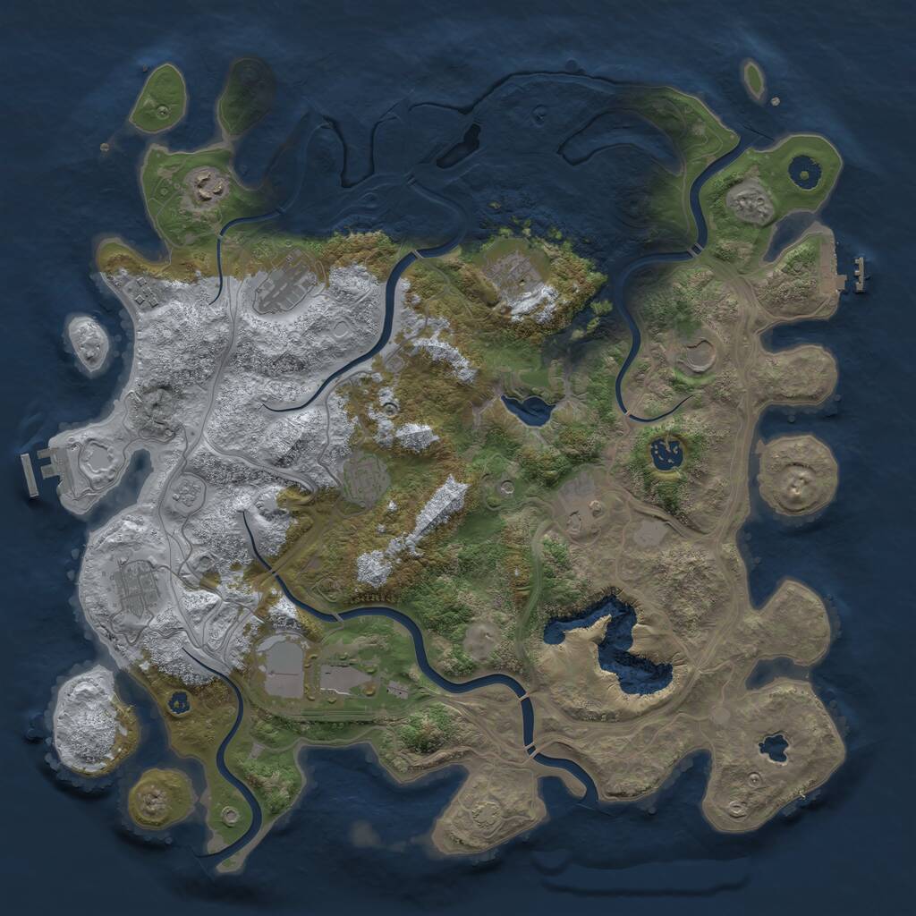 Rust Map: Procedural Map, Size: 4250, Seed: 3278652, 16 Monuments