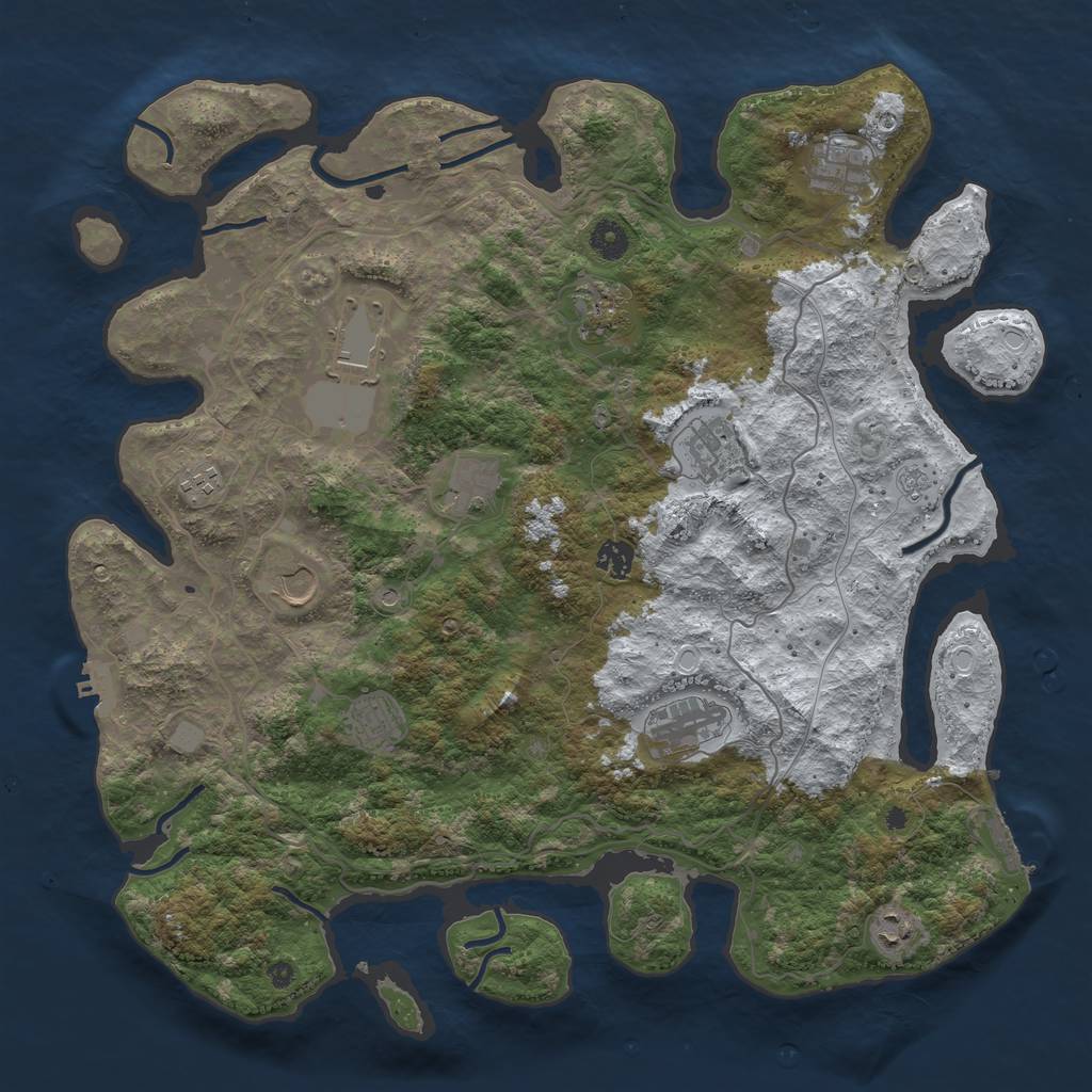 Rust Map: Procedural Map, Size: 4250, Seed: 3283578, 20 Monuments