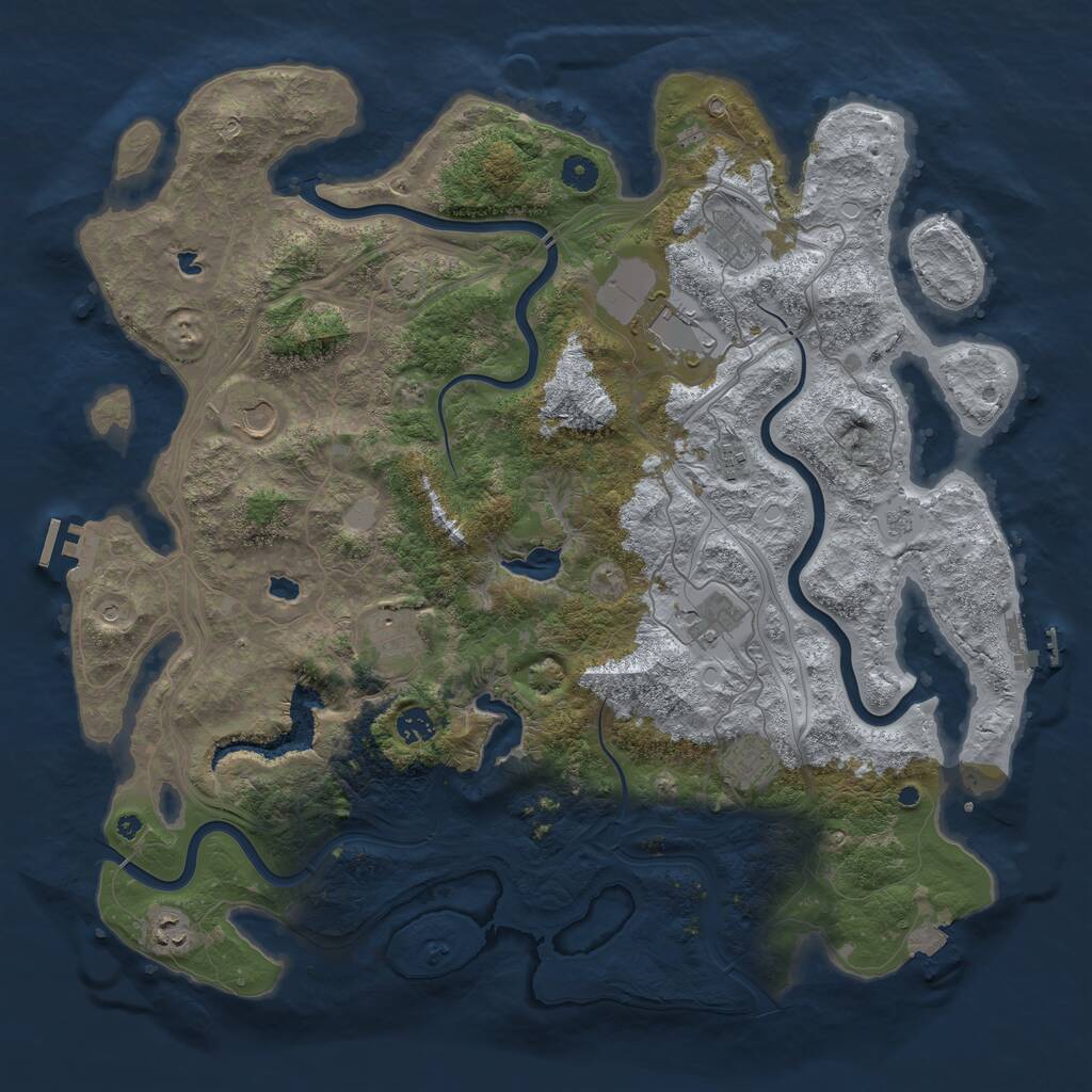 Rust Map: Procedural Map, Size: 4500, Seed: 1108142, 15 Monuments
